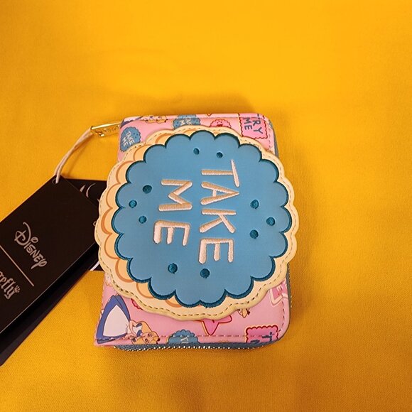 Loungefly Disney Alice in Wonderland Take Me Cookies Zip Wallet NEW - Picture 9 of 13
